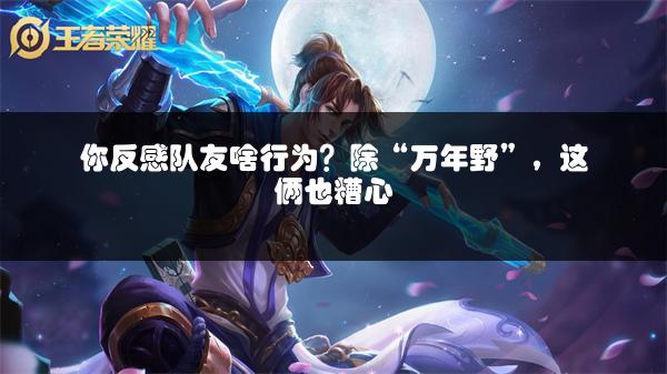 你反感队友啥行为？除“万年野”，这俩也糟心