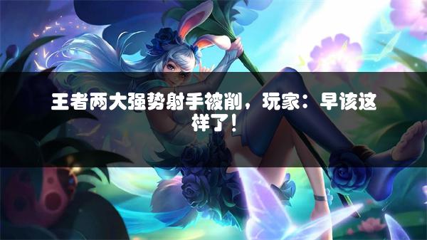 王者两大强势射手被削，玩家：早该这样了！