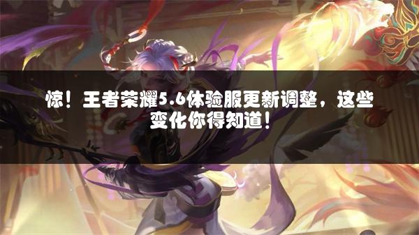 惊！王者荣耀5.6体验服更新调整，这些变化你得知道！