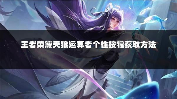 王者荣耀天狼运算者个性按键获取方法