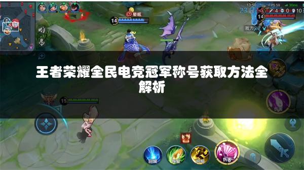 王者荣耀全民电竞冠军称号获取方法全解析