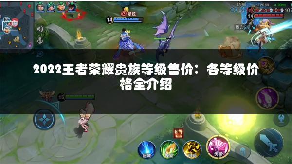 2022王者荣耀贵族等级售价：各等级价格全介绍