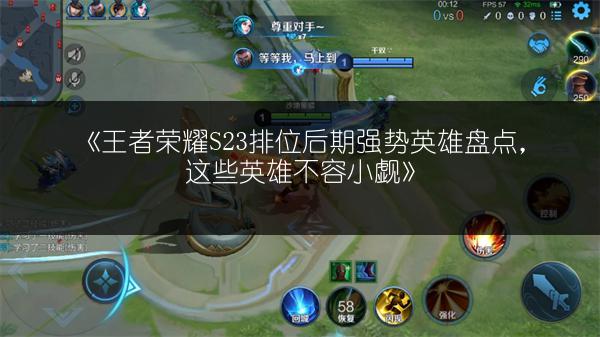 《王者荣耀S23排位后期强势英雄盘点，这些英雄不容小觑》
