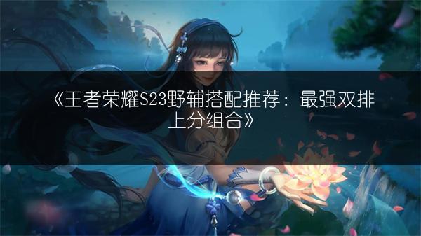 《王者荣耀S23野辅搭配推荐：最强双排上分组合》