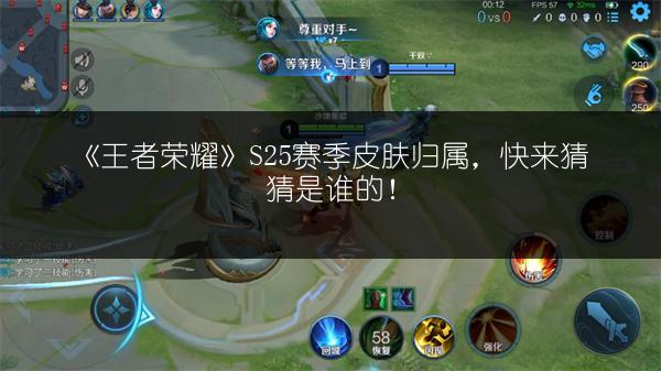 《王者荣耀》S25赛季皮肤归属，快来猜猜是谁的！