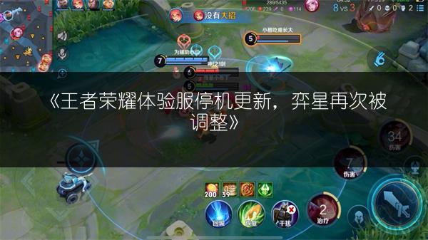 《王者荣耀体验服停机更新，弈星再次被调整》