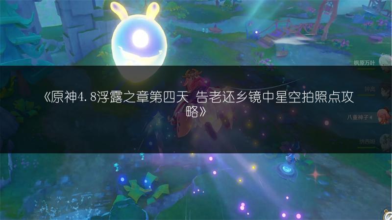 《原神4.8浮露之章第四天 告老还乡镜中星空拍照点攻略》