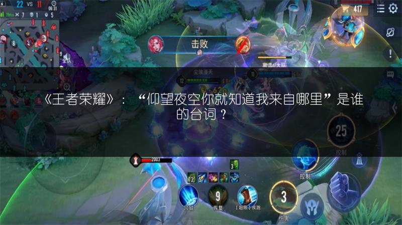《王者荣耀》：“仰望夜空你就知道我来自哪里”是谁的台词？