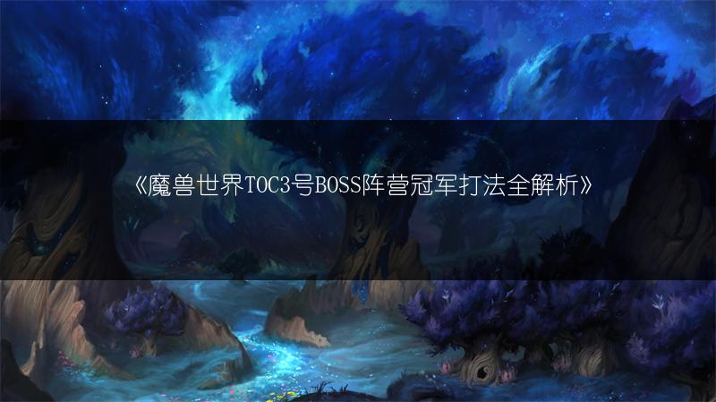《魔兽世界TOC3号BOSS阵营冠军打法全解析》