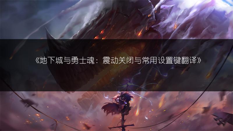 《地下城与勇士魂：震动关闭与常用设置键翻译》