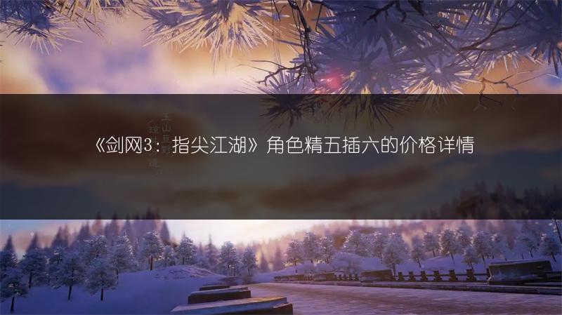 《剑网3：指尖江湖》角色精五插六的价格详情