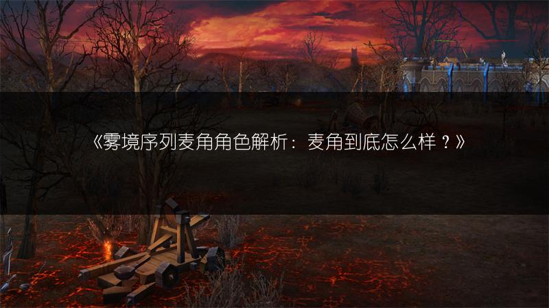 《雾境序列麦角角色解析：麦角到底怎么样？》