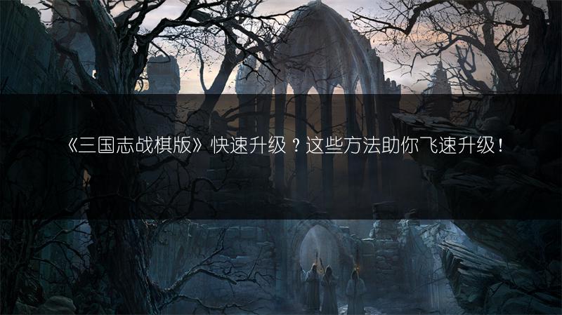 《三国志战棋版》快速升级？这些方法助你飞速升级！