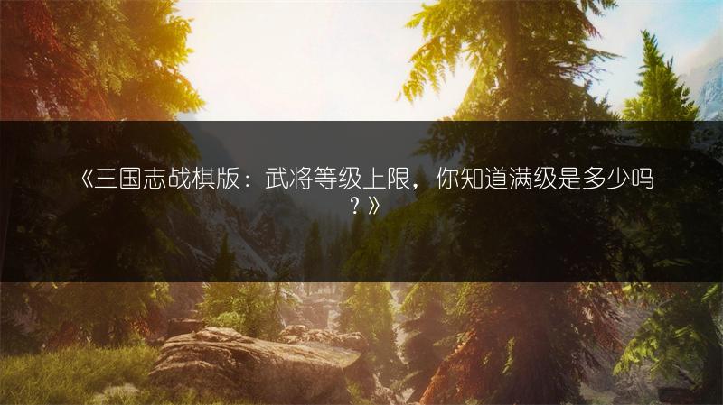 《三国志战棋版：武将等级上限，你知道满级是多少吗？》