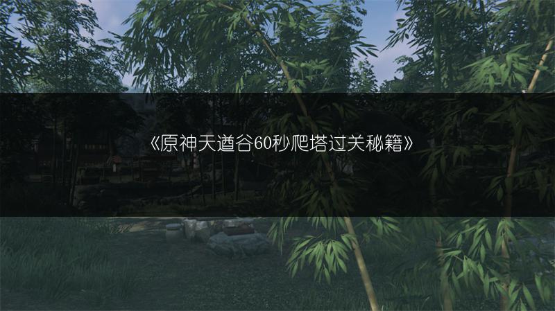 《原神天遒谷60秒爬塔过关秘籍》