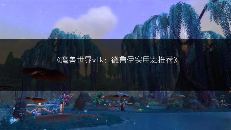 《魔兽世界wlk：德鲁伊实用宏推荐》