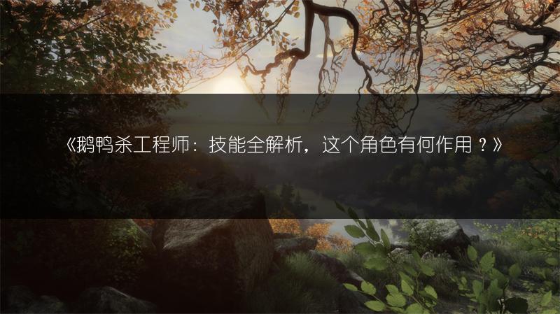 《鹅鸭杀中刺客可杀数量及能否杀鹅全解析》