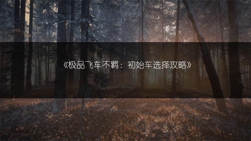 《极品飞车不羁：初始车选择攻略》