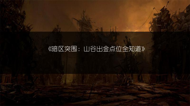 《暗区突围：山谷出金点位全知道》