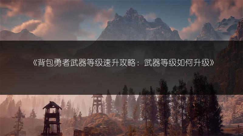 《背包勇者武器等级速升攻略：武器等级如何升级》