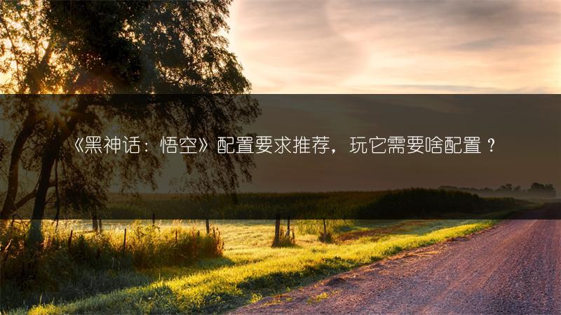 《黑神话：悟空》配置要求推荐，玩它需要啥配置？