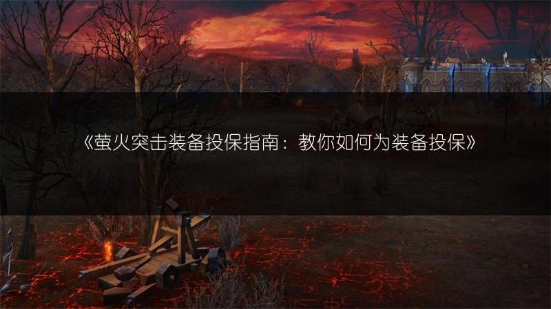 《萤火突击装备投保指南：教你如何为装备投保》