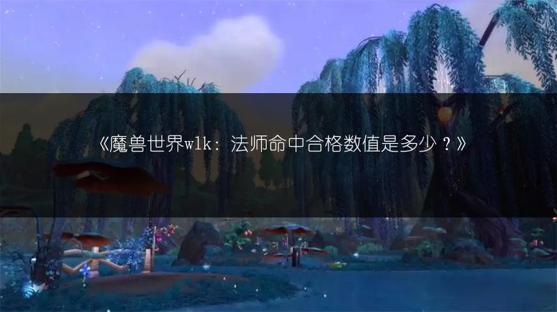 《魔兽世界wlk：法师命中合格数值是多少？》