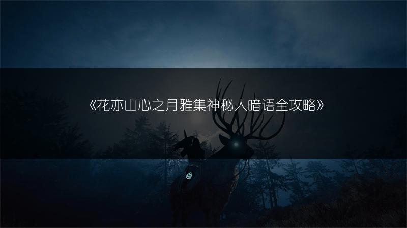 《花亦山心之月雅集神秘人暗语全攻略》