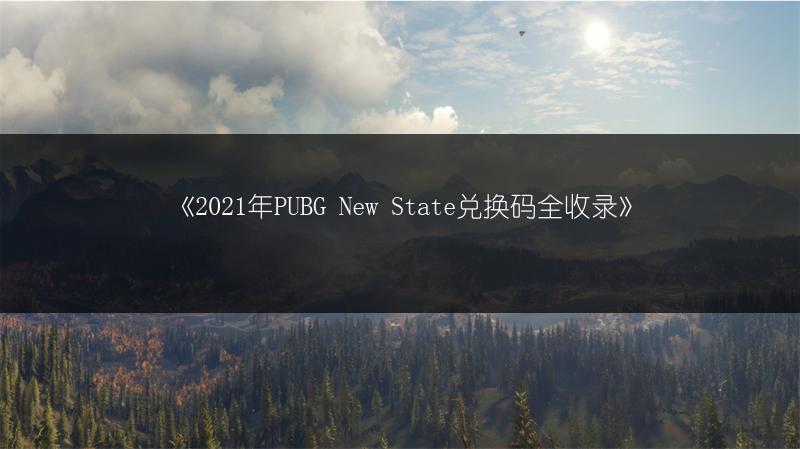《2021年PUBG New State兑换码全收录》
