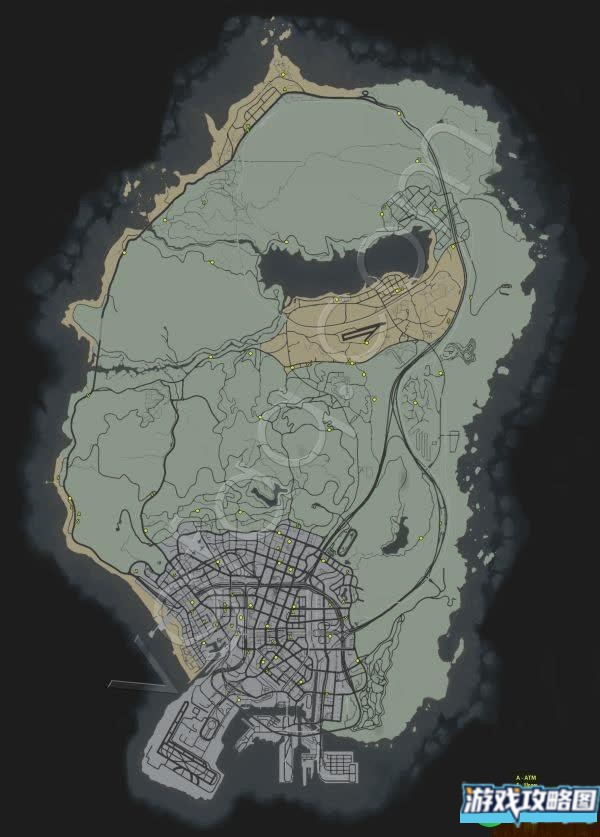 侠盗猎车手5随机任务出发点/ATM/运钞车位置地图