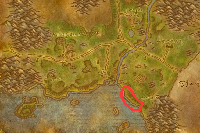 魔兽世界东部海滩在哪