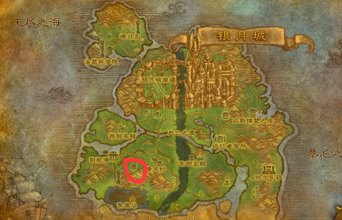 魔兽世界萨瑟利尔庄园在哪