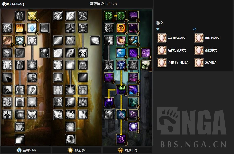 魔兽世界wlk暗牧练级天赋点什么