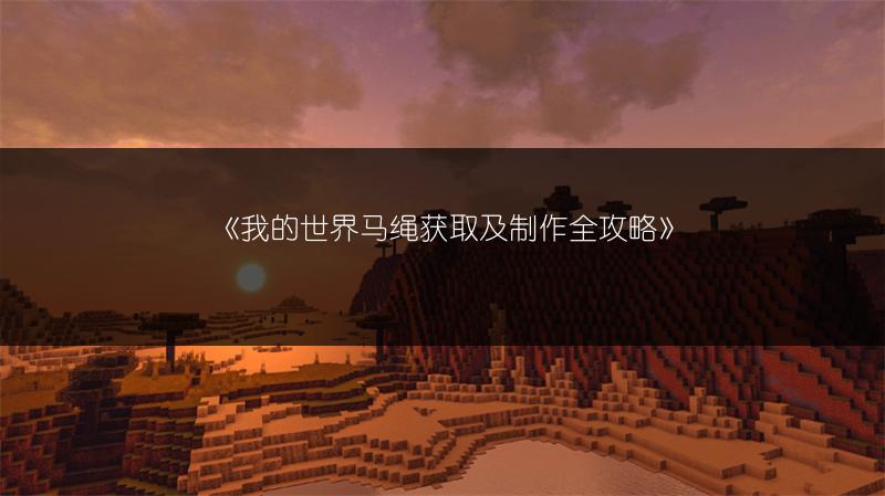 《我的世界马绳获取及制作全攻略》