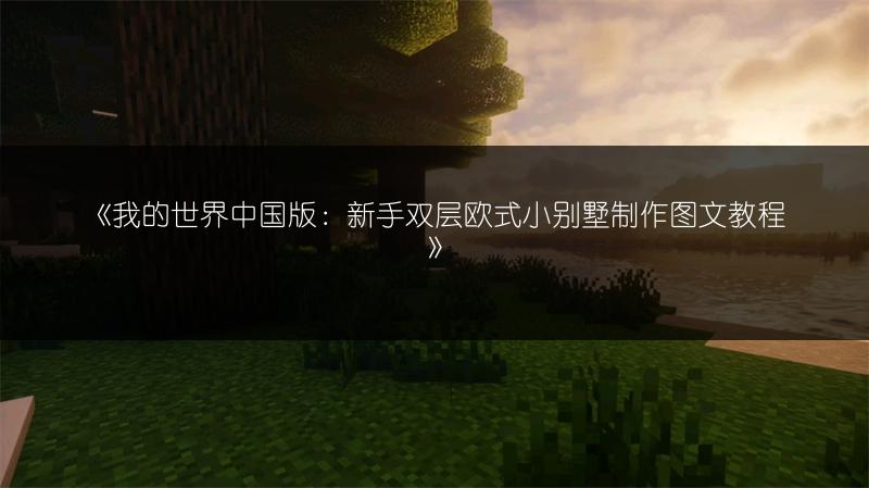 《我的世界中国版：新手双层欧式小别墅制作图文教程》