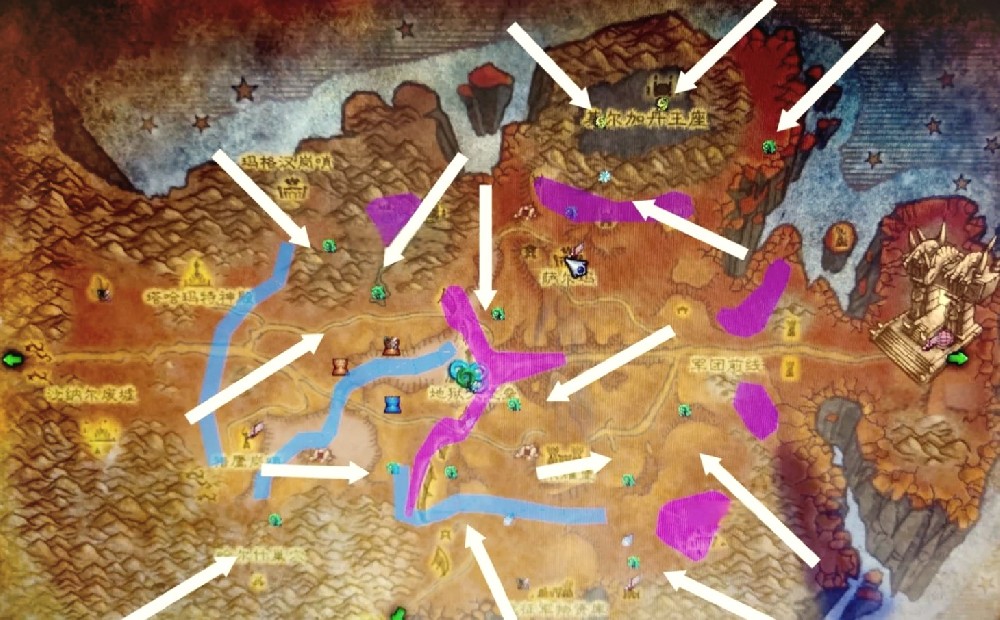 魔兽世界矿点分布图